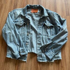 Lucky Brand Light Blue Tomboy Trucker Denim Jacket